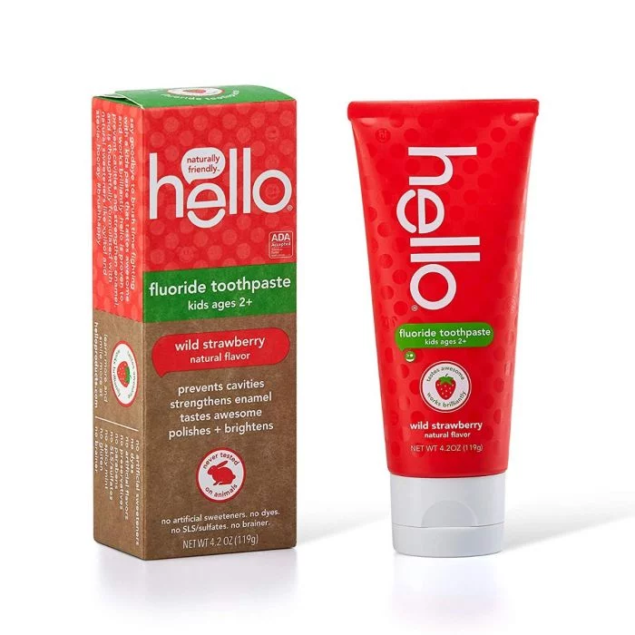 Hello Fluoride Kids Toothpaste, Wild Strawberry